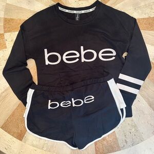 NWT Bebe Black and White Casual Set